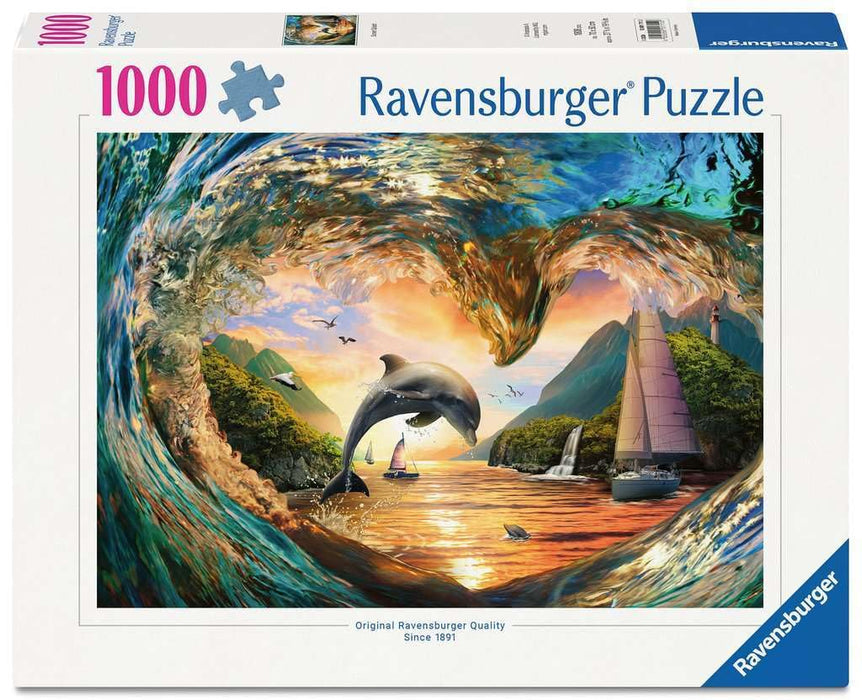 Erwachsenenpuzzle 1000 Teile - Sprung in den Sonnenuntergang