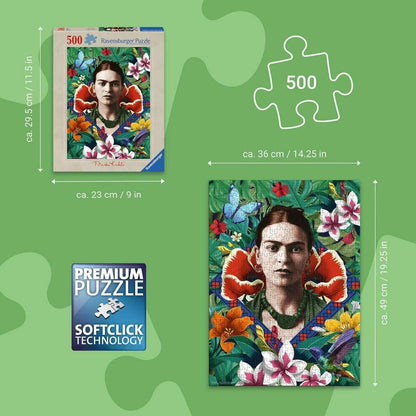 Ravensburger Puzzle: Frida Kahlo - Blooming Fantasy (500Pcs) (12001736)
