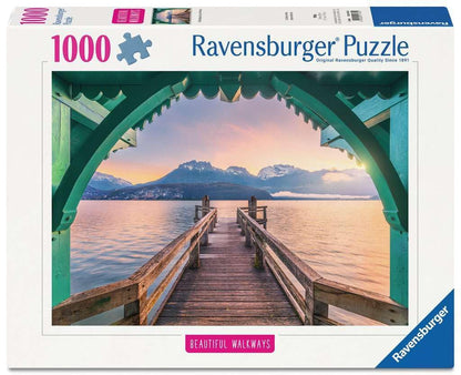 Erwachsenenpuzzle 1000 Teile - Romantischer Steg am Lac d'Annecy: Beautiful Walkways