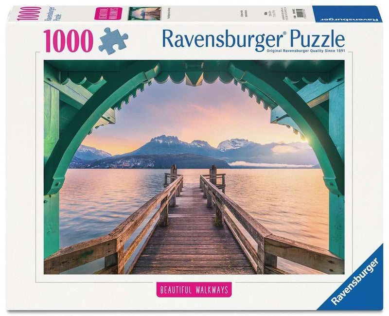 Erwachsenenpuzzle 1000 Teile - Romantischer Steg am Lac d'Annecy: Beautiful Walkways