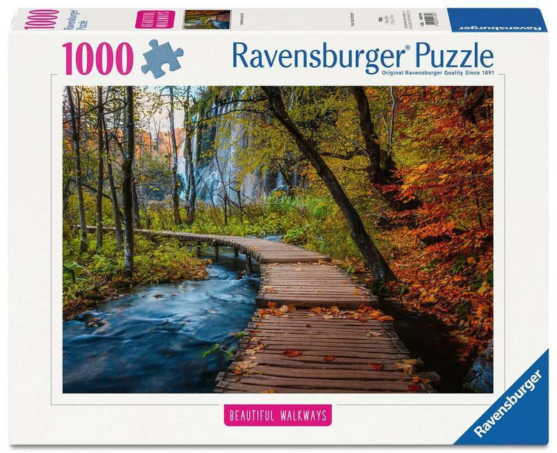 Erwachsenenpuzzle 1000 Teile - Herbstlicher Waldweg: Beautiful Walkways