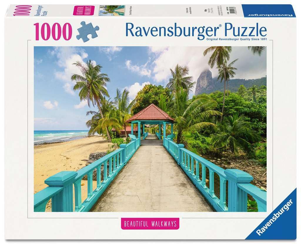 Erwachsenenpuzzle 1000 Teile - Farbenfrohe Brücke in Malaysia: Beautiful Walkways
