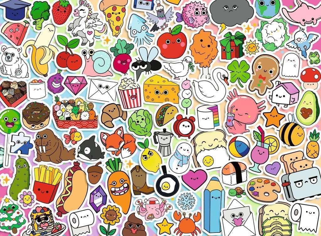 Erwachsenenpuzzle 500 Teile - Niedliches Kawaii Chaos