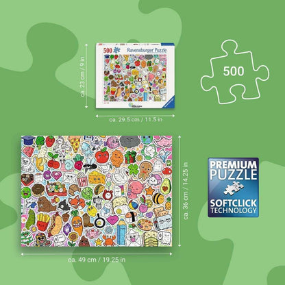Erwachsenenpuzzle 500 Teile - Niedliches Kawaii Chaos