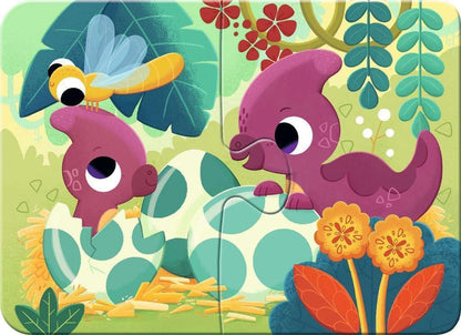 Kinderpuzzle 2, 4, 6, 8 Teile - Dino-Freunde