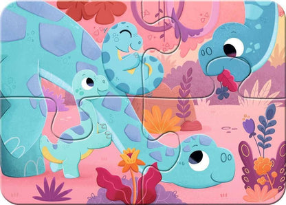 Kinderpuzzle 2, 4, 6, 8 Teile - Dino-Freunde