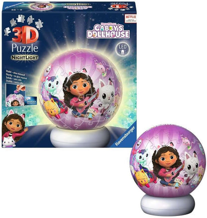 Ravensburger - Puzzle-Ball Nightlight Gabby`S Dollhouse 72P (12008059)