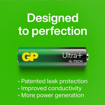 Gp - Ultra Plus Alkaline D-Batteri, 13A/Lr20, 2-Pack