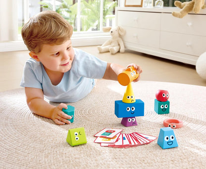 Hape Montessori Stacking Stones Colourful Educational Toy, Wooden Motor Skills Toy for Children from 12 Months
