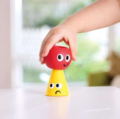 Hape Montessori Stacking Stones Colourful Educational Toy, Wooden Motor Skills Toy for Children from 12 Months