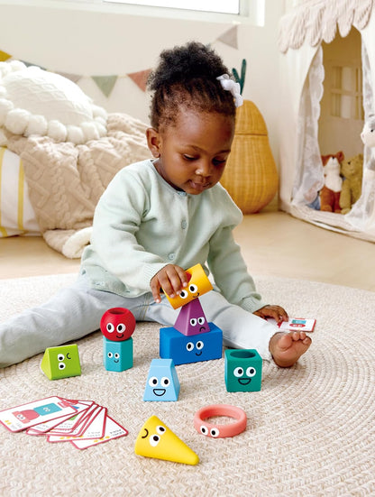 Hape Montessori Stacking Stones Colourful Educational Toy, Wooden Motor Skills Toy for Children from 12 Months