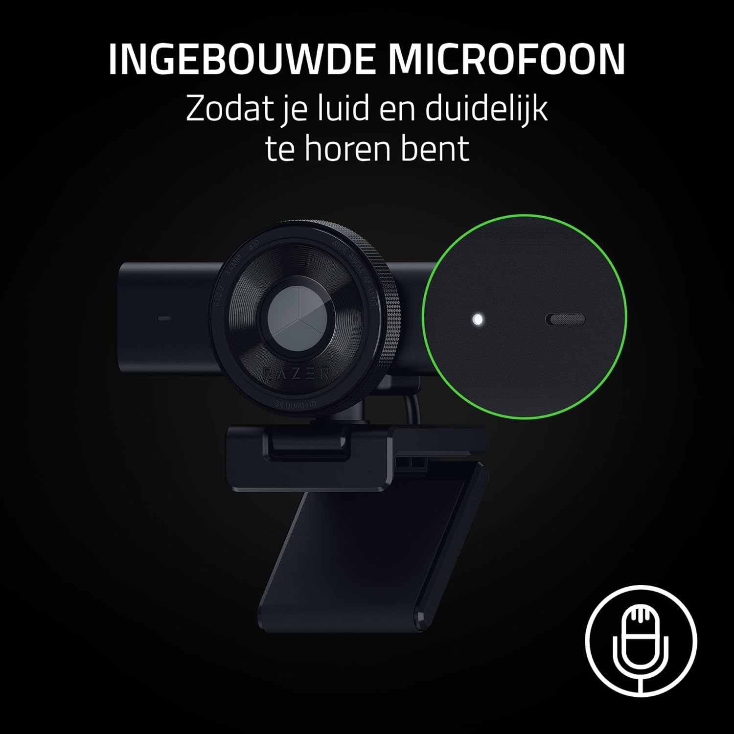 Razer - Kiyo V2 X – Ultimate Webcam For Streamers & Creators - Black