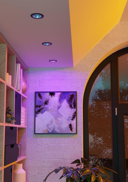 Eglo Connect-Z Yebra-Z Smart Recessed Spot – Black & Silver, Rgb + Tunable White, Zigbee, Matter & Thread Compatible