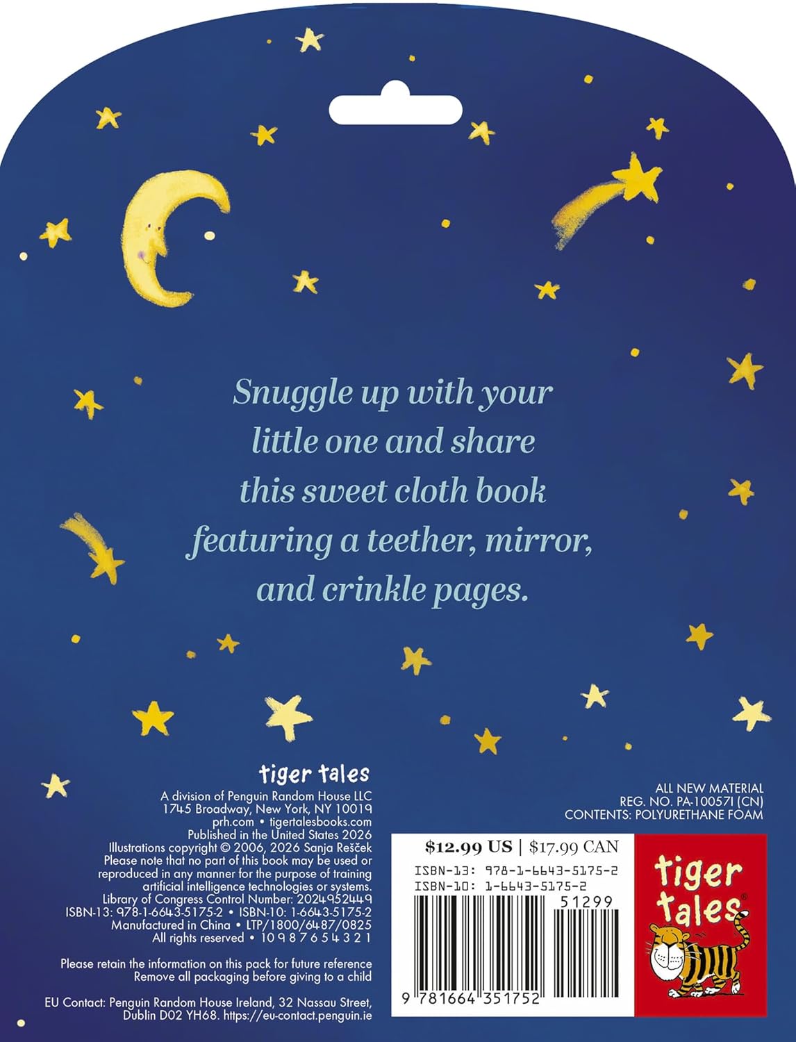 Twinkle Twinkle Little Star Cloth Book: Cloth Book with Teether, Mirror and Crinkle Pages