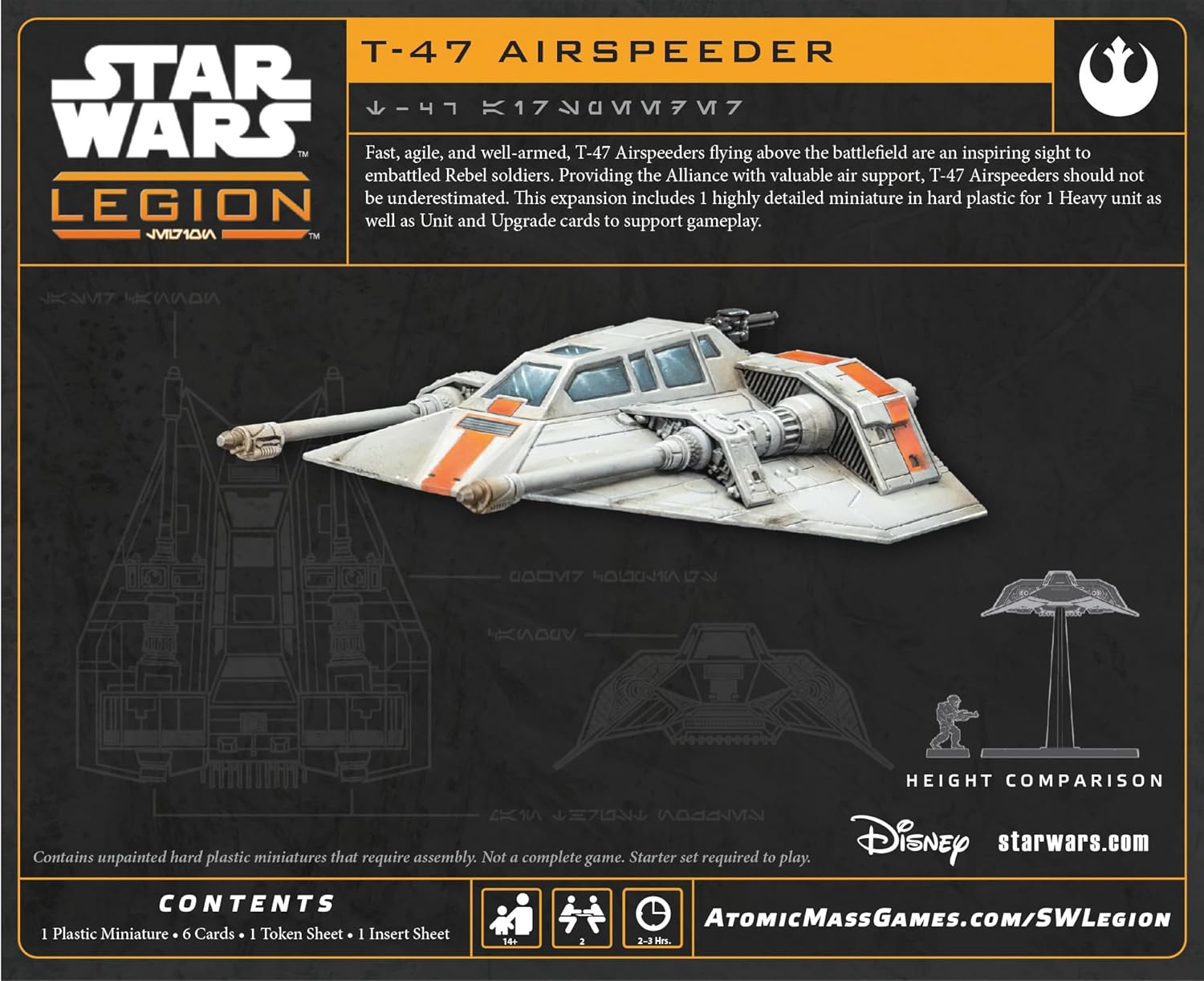 Asmodee | Star Wars Legion - T-47 Airspeeder | Tabletop Miniature Game | Ages 14+ | 2 Players | 90+ Minutes Playing Time