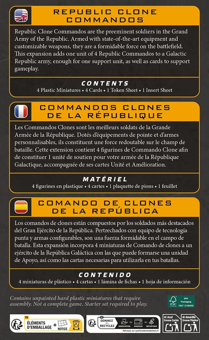 Asmodee | Star Wars Legion - Republic Clone Commandos | Tabletop Miniature Game | Ages 14+ | 2 Players | 90+ Minutes Playing Time