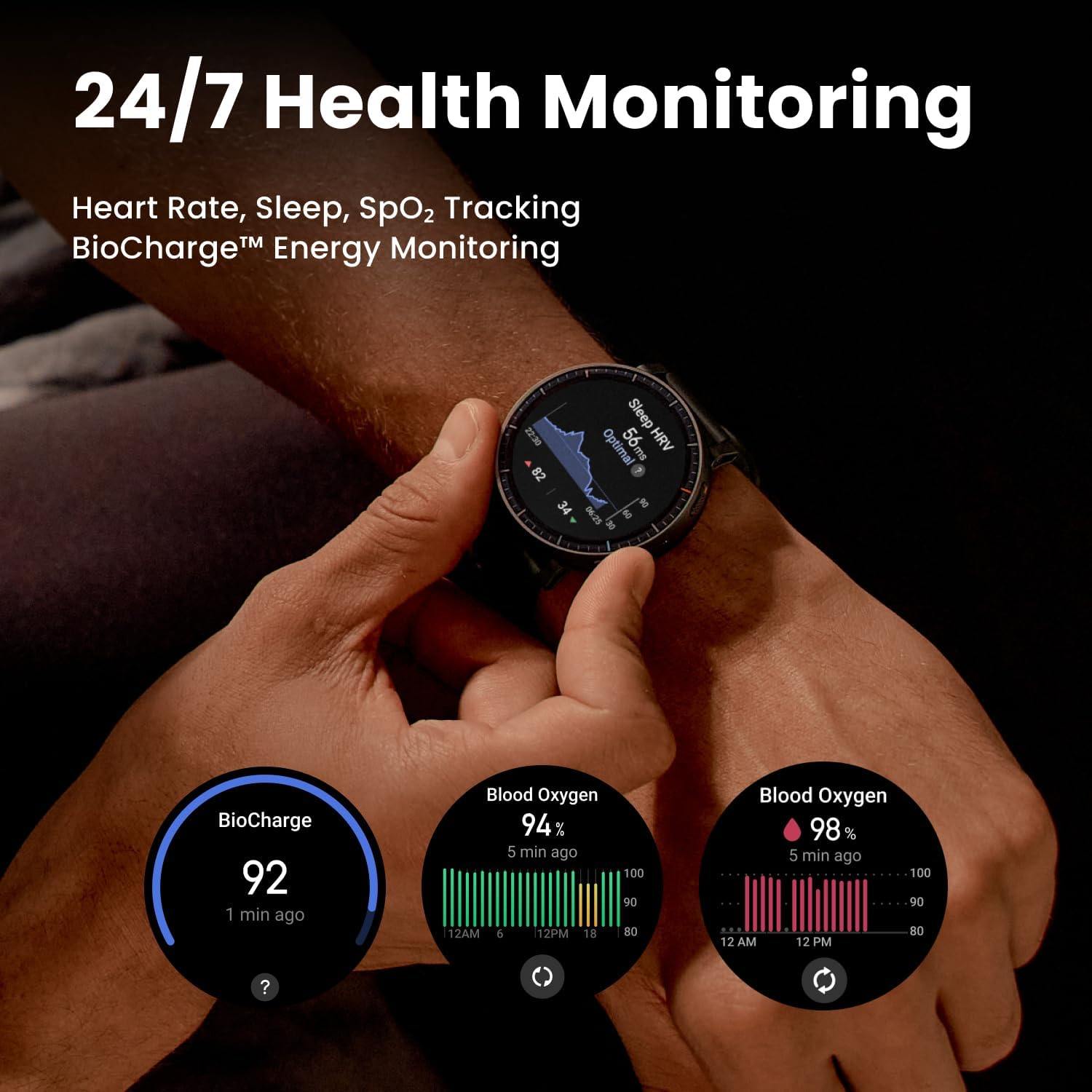 Amazfit Active Max Smart Watch 1.5" AMOLED Display, 25-Day Battery, Offline Map, NFC, GPS, 4GB Storage, 170+ Sport Modes, 5 ATM Water Resistant, Heart Rate & Sleep Fitness Tracker for Android & iPhone