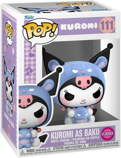 Pop! Animation: Kuromi as Baku Flocked #111 Sanrio Vinyl Figure Limited Edition