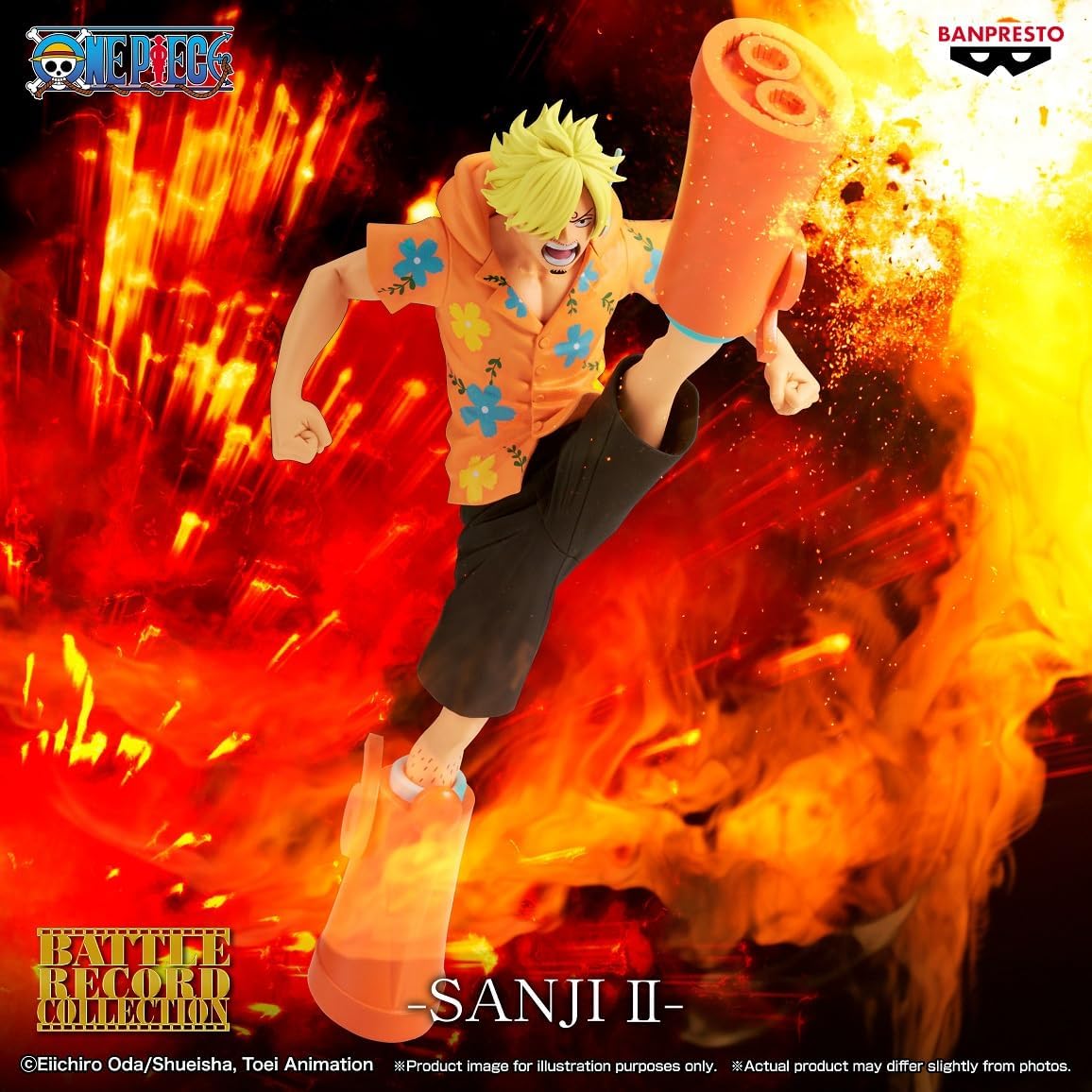Banpresto Battle Record Collection Sanji II One Piece Action Figure, 21 cm, BP29643P, Multi-Colour, Collectible Figure, Ideal for Anime Fans