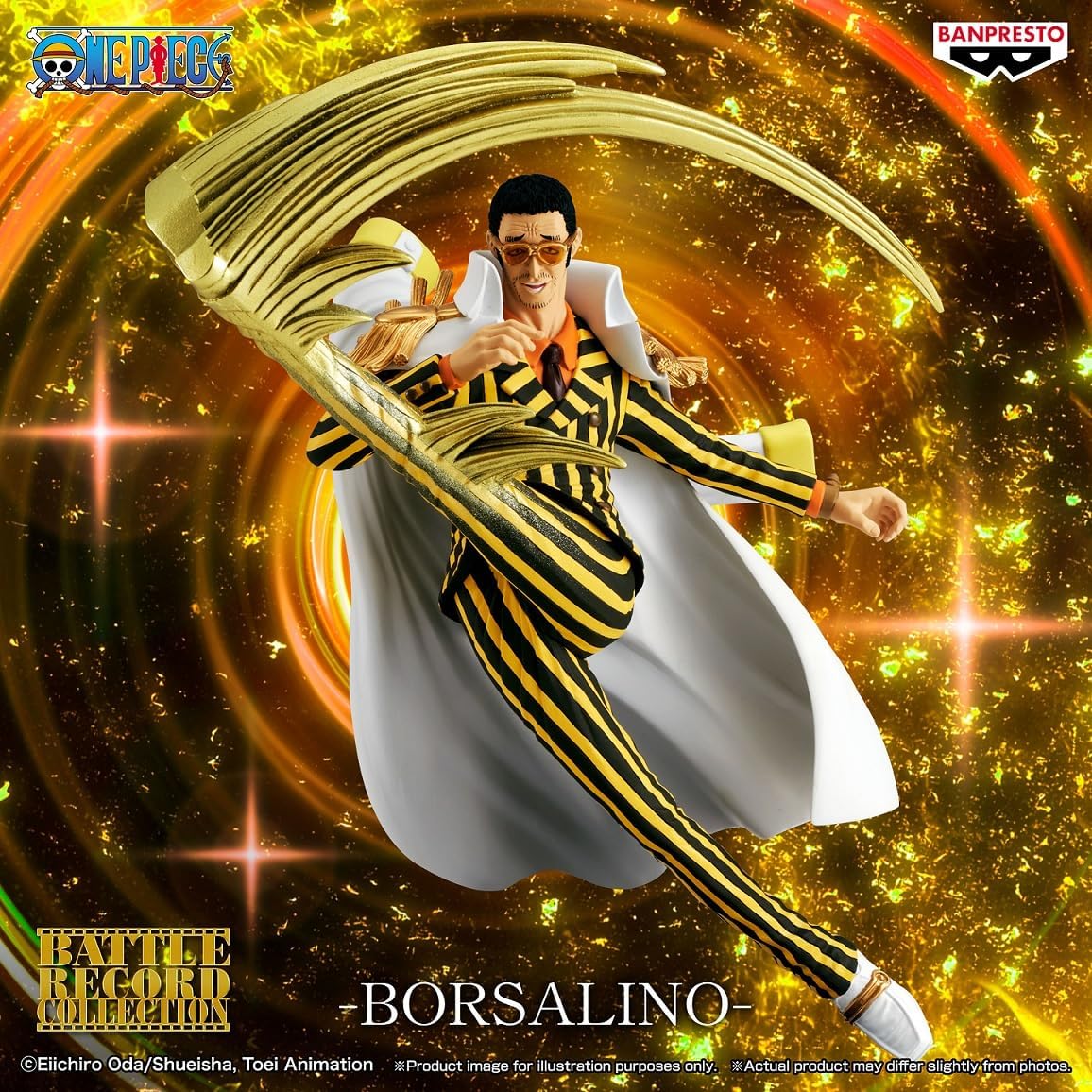 Banpresto Borsalino BP29645P One Piece Action Figure, Battle Record Collection, 19 cm, Multicoloured, Ideal for Anime Fans