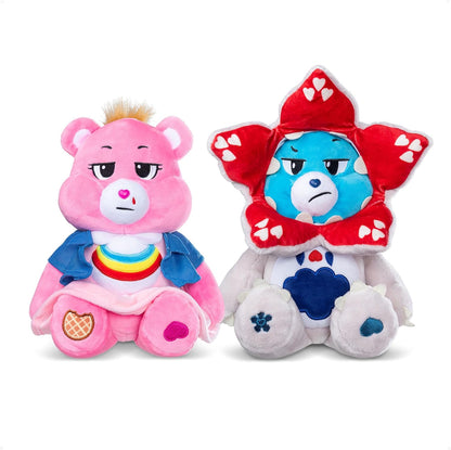 Basic Fun Care Bears x Stranger Things 2-Pack Boxed Set 30cm – Cheer Bear as Eleven & Grumpy Bear as Demogorgon – Limited Edition Gift Set for Fans