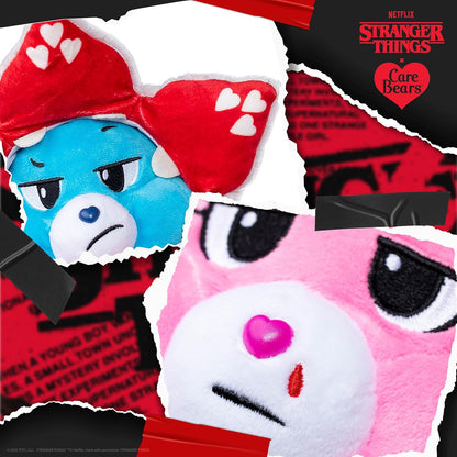 Basic Fun Care Bears x Stranger Things 2-Pack Boxed Set 30cm – Cheer Bear as Eleven & Grumpy Bear as Demogorgon – Limited Edition Gift Set for Fans