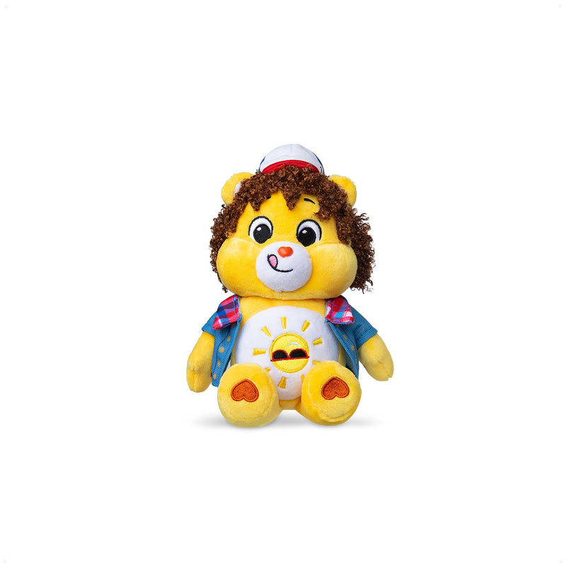Basic Fun Care Bears x Stranger Things Funshine Bear as Dustin – 22 cm Plush – Limited Edition Collectible – Gift for Stranger Things Fans