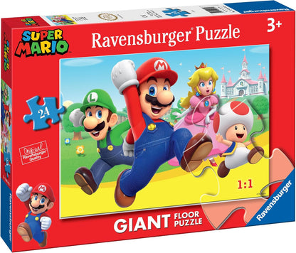 Ravensburger - Super Mario 24 Pièces | Puzzle 3 Ans Ou Plus | Ravensburger Puzzle De 70 X 50 | Cadeau Enfant 3 Ans | Idées Cadeaux | Puzzle Enfants