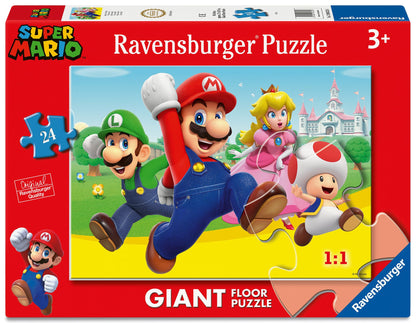Ravensburger - Super Mario 24 Pièces | Puzzle 3 Ans Ou Plus | Ravensburger Puzzle De 70 X 50 | Cadeau Enfant 3 Ans | Idées Cadeaux | Puzzle Enfants