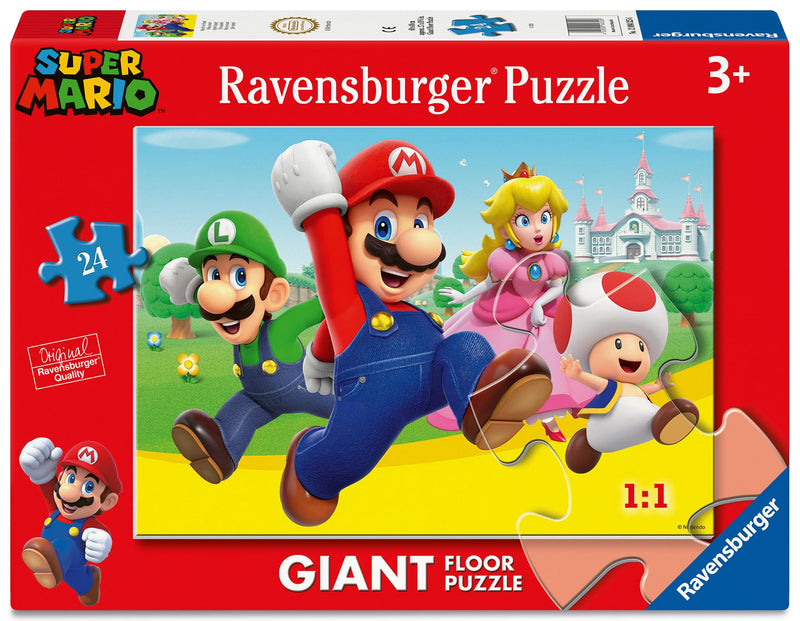 Ravensburger - Super Mario 24 Pièces | Puzzle 3 Ans Ou Plus | Ravensburger Puzzle De 70 X 50 | Cadeau Enfant 3 Ans | Idées Cadeaux | Puzzle Enfants