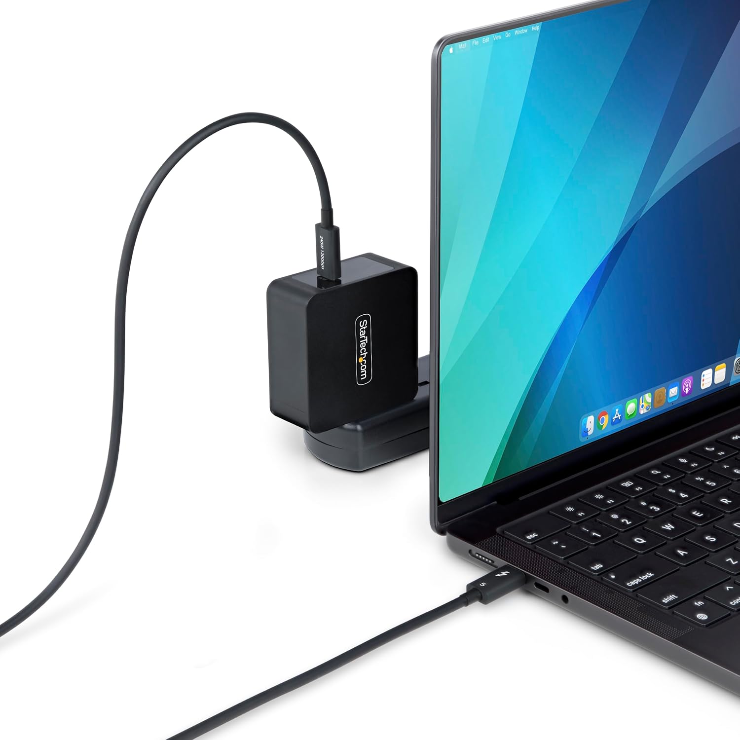 StarTech Cavo Thunderbolt 5 da 80 cm, 80 Gbps (fino a 120 Gbps), PD 240 W, 8K 60Hz, Cavo Thunderbolt Certificato compatibile con TB4 / USB4 / USB-C; Bianco