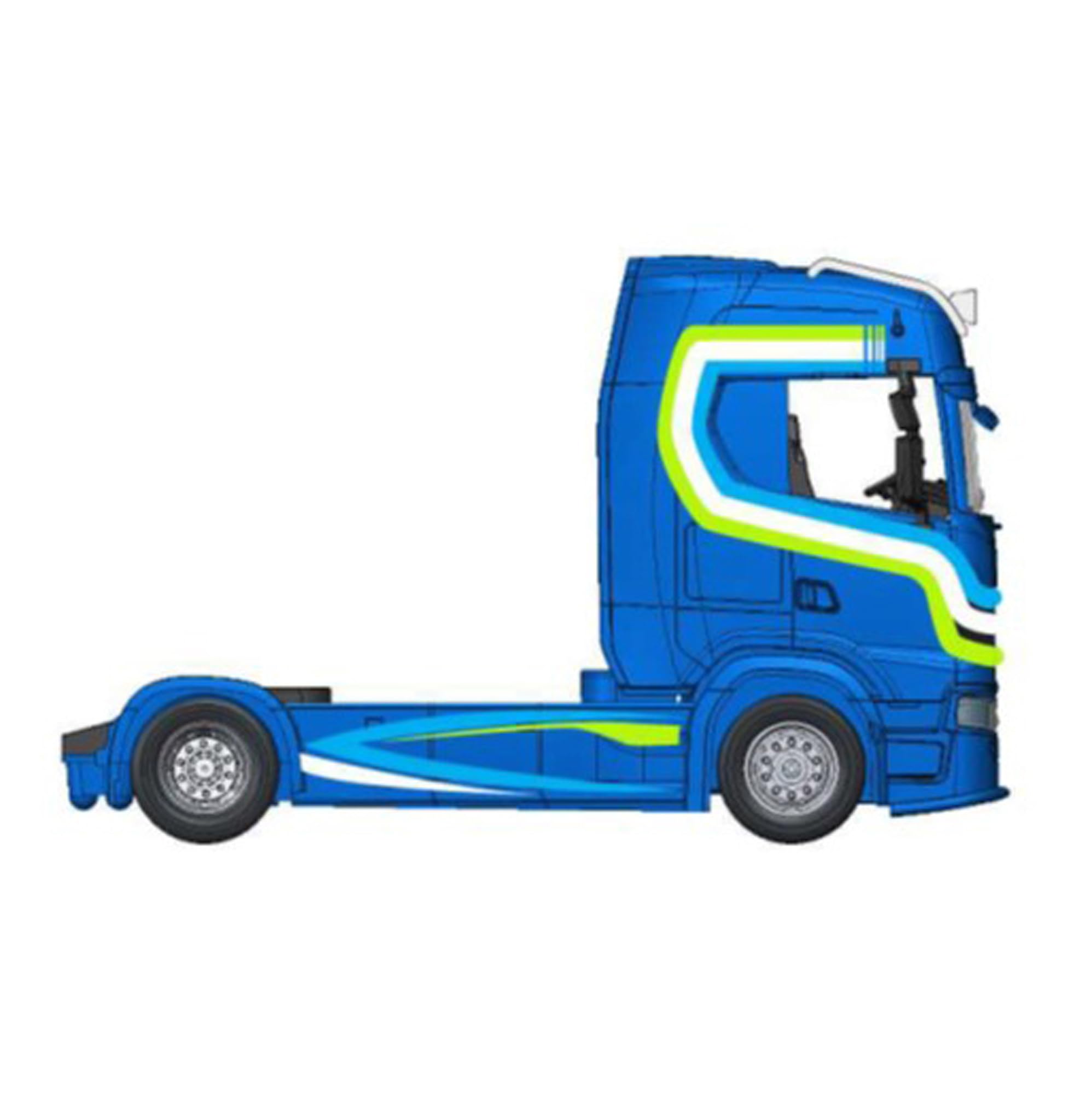 Bburago STREET FIRE HAULERS CUSTOM CABS Die-Cast Truck - Scania S730-1;43 Scale - Collectible Toy