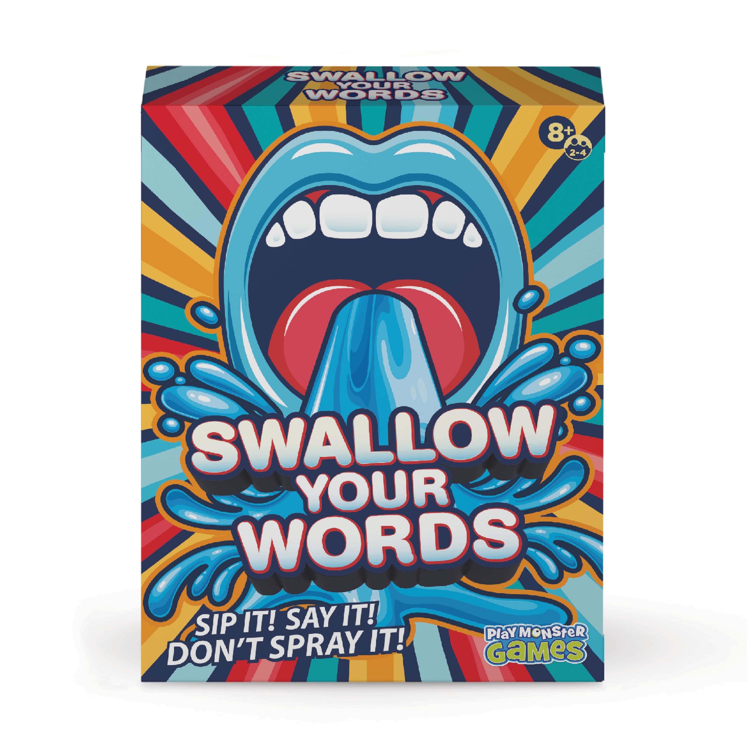 PlayMonster Swallow Your Words | Can You Speak With Your Mouth Full Of Water? | Fun Family Game | Party Game | For Ages 8+