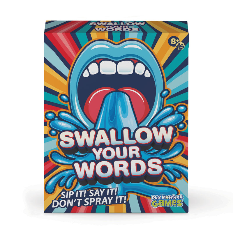 PlayMonster Swallow Your Words | Can You Speak With Your Mouth Full Of Water? | Fun Family Game | Party Game | For Ages 8+