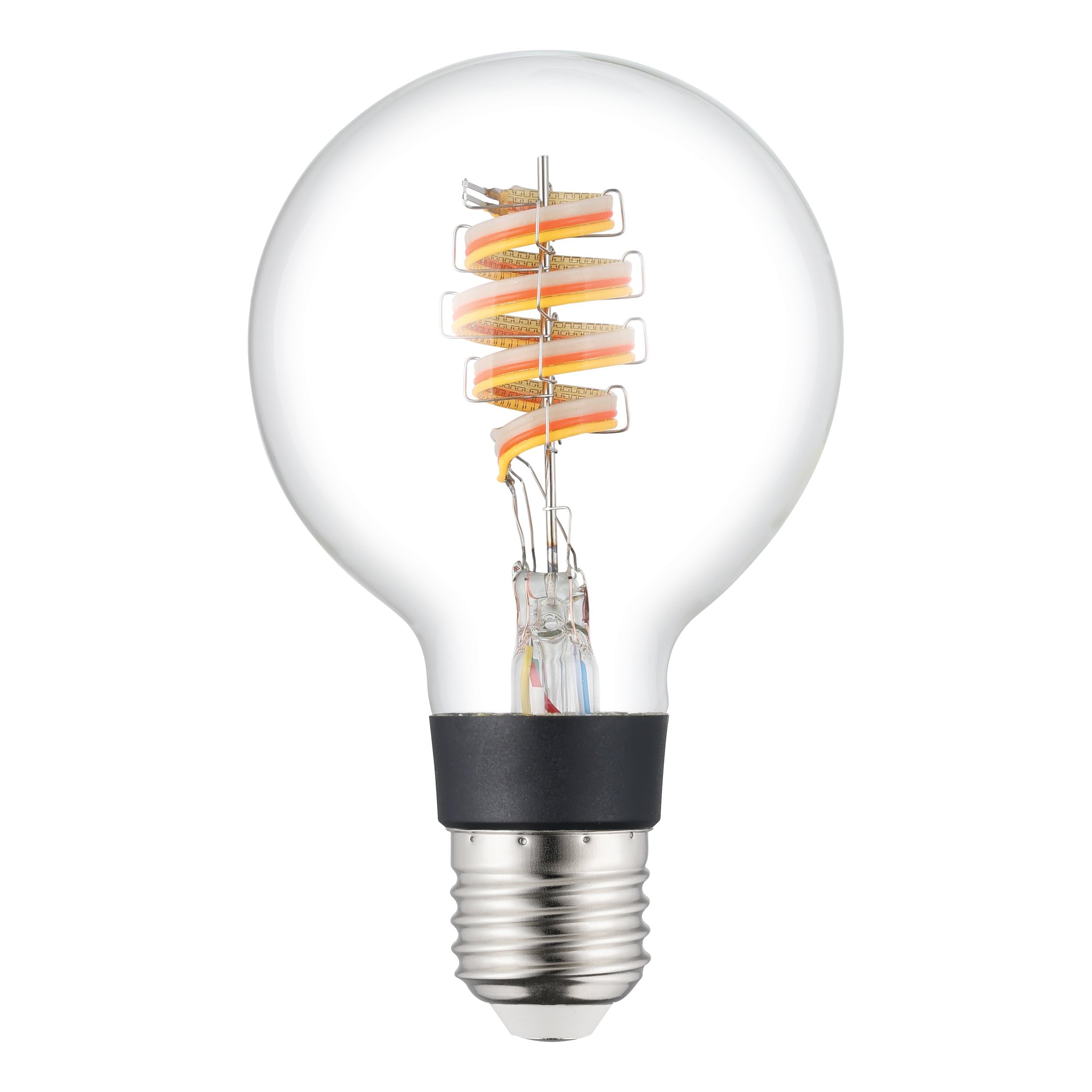Eglo Connect-Z E27 Led G80 – Smart Spiral Globe Bulb With Rgb & White, Zigbee, Matter & Thread