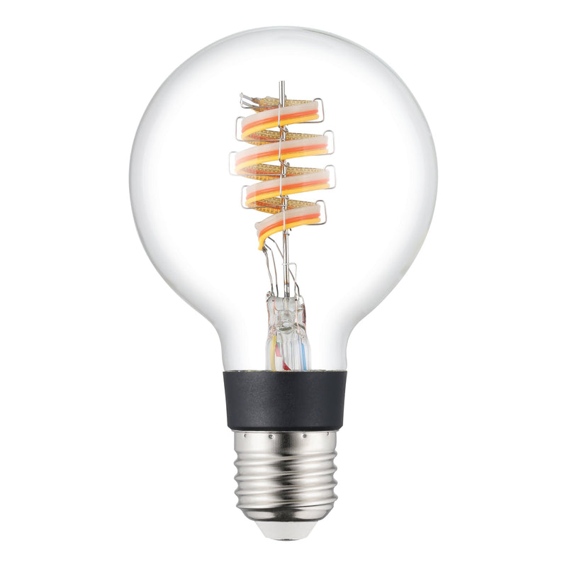 Eglo Connect-Z E27 Led G80 – Smart Spiral Globe Bulb With Rgb & White, Zigbee, Matter & Thread