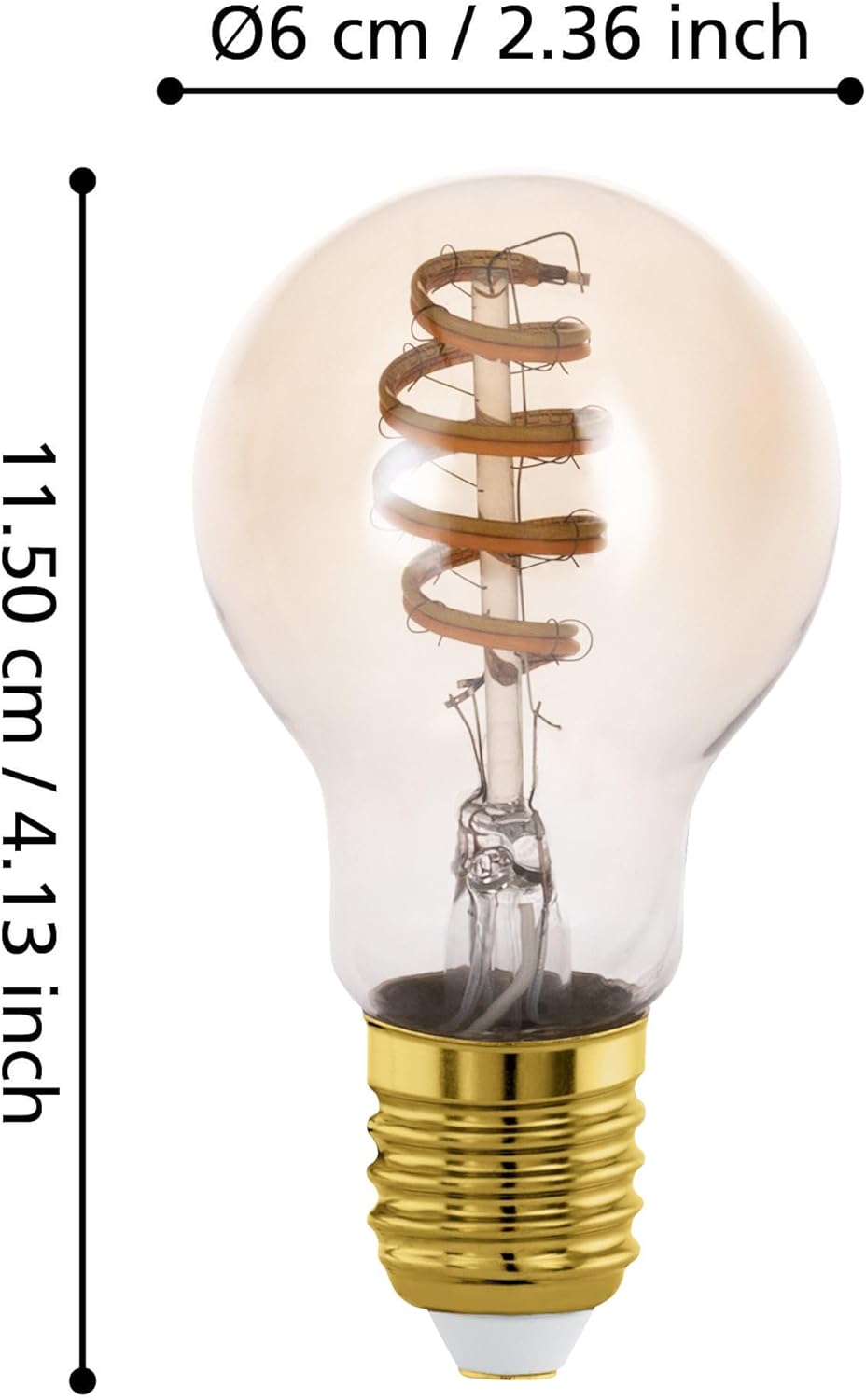 Eglo Connect-Z E27 Led A60 Amber – 2-Pack Smart Spiral Bulbs With Remote, Zigbee, Matter & Thread