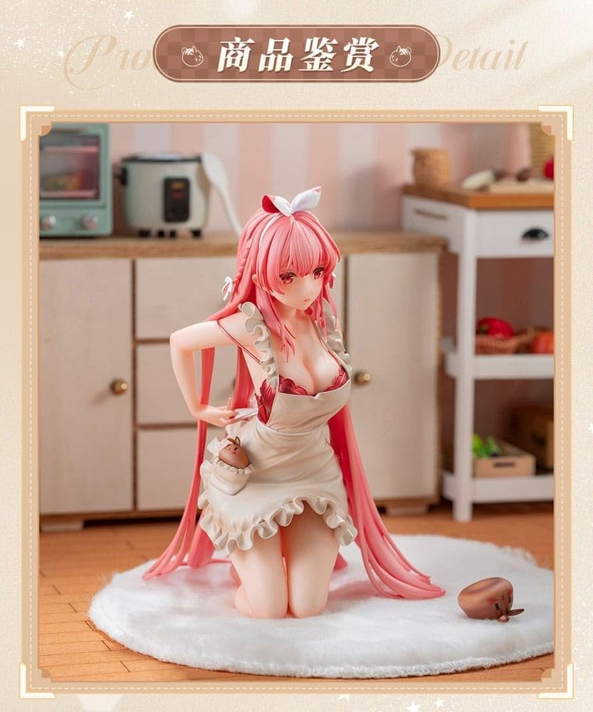AniMester White Rabbit Rosu Grembiule Ver., Scala 1/7 PVC & ABS Dipinto Figura Completa