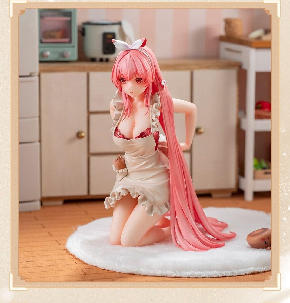 AniMester White Rabbit Rosu Grembiule Ver., Scala 1/7 PVC & ABS Dipinto Figura Completa