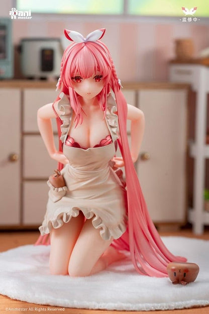 AniMester White Rabbit Rosu Grembiule Ver., Scala 1/7 PVC & ABS Dipinto Figura Completa