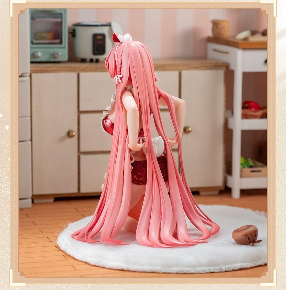 AniMester White Rabbit Rosu Grembiule Ver., Scala 1/7 PVC & ABS Dipinto Figura Completa