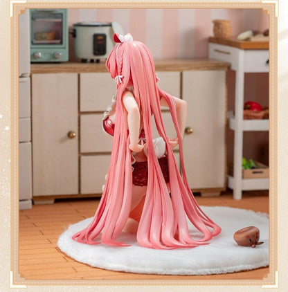 AniMester White Rabbit Rosu Grembiule Ver., Scala 1/7 PVC & ABS Dipinto Figura Completa