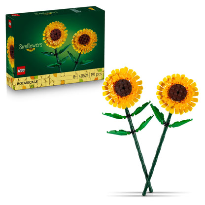 LEGO Botanicals Sunflowers - Yellow Faux Flowers Building Set - Desk Decoration or Floral Bouquet Home Decor - Gift for 8+ Year Old Girls, Boys and Teenagers - Botanical Collection - 40524