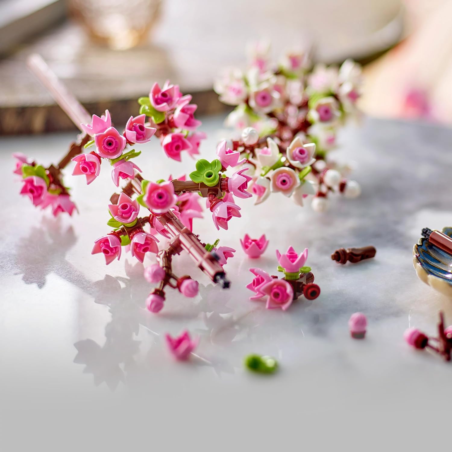 LEGO Botanicals Cherry Blossoms Toy - Faux Flowers Building Set - Desk Decoration or Floral Home Decor - Nature Gift for 8+ Year Old Girls & Teens - 40725