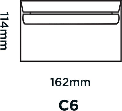 Blake Purely Everyday C6 114 x 162 mm 90 gsm Self Seal Wallet (2602/50 PR) White - Pack of 50