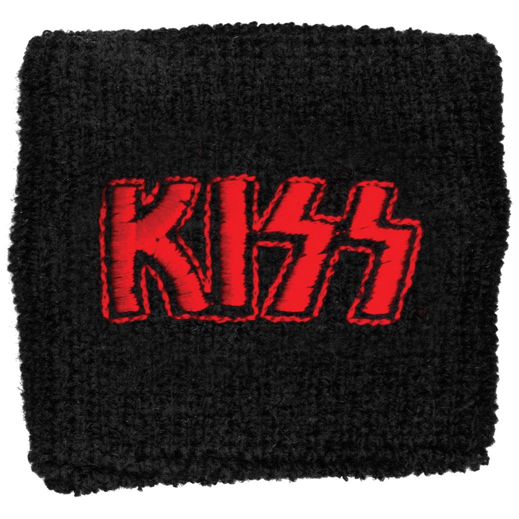 Kiss classic band Logo Official black Cotton Sweatband One Size