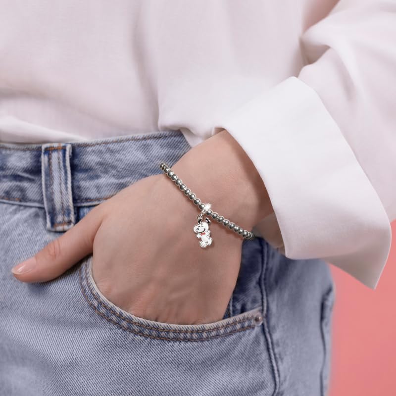 Disney - Snoopy Charm Silver Beads Bracelet
