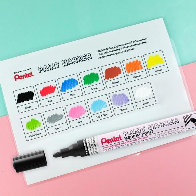 Pentel Pennarello medio nero – Confezione da 12
