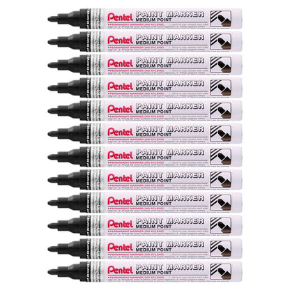 Pentel Pennarello medio nero – Confezione da 12