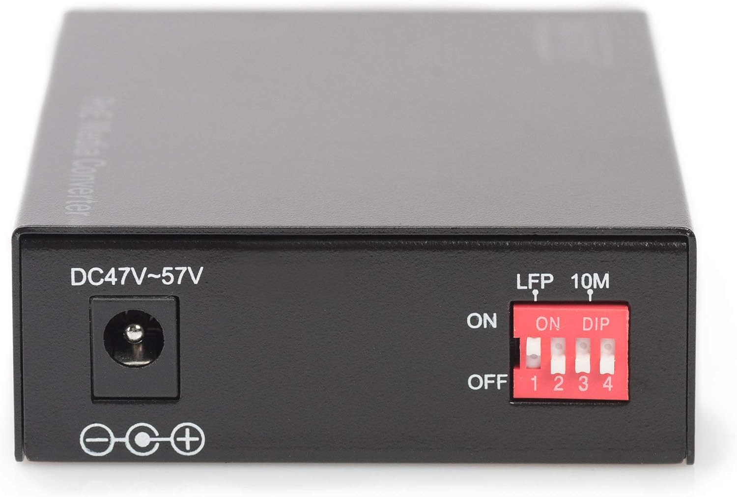 Digitus DN-82140 convertitore multimediale di rete 1000 Mbit/s, Nero, RJ45/SFP - Gigabit - PoE+, SFP